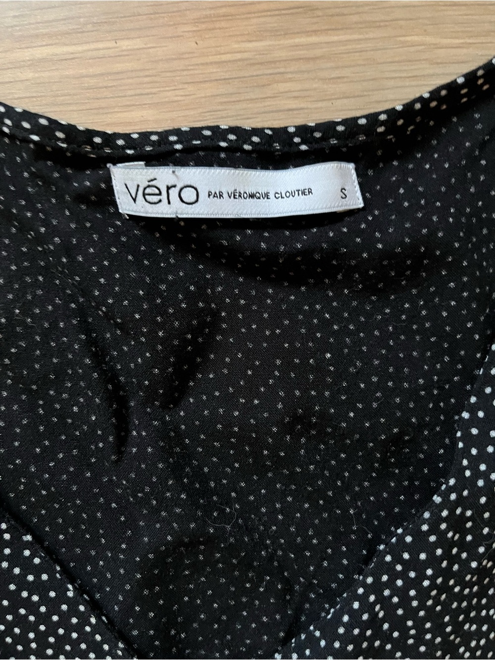 Vero Moda Black Polka Dot V‑Neck Dress size small - Picture 7 of 8